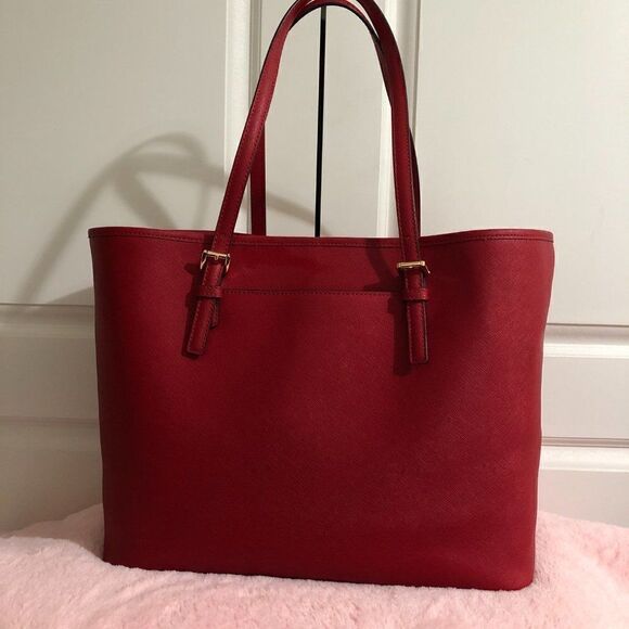 ‎Michael Kors Jet Set Medium Tote Bag Red - Picture 6 of 16
